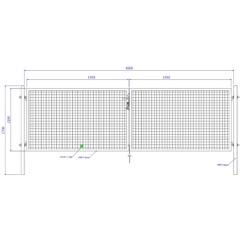Brama ogrodowa SX - 4,00 x 1,20 m
