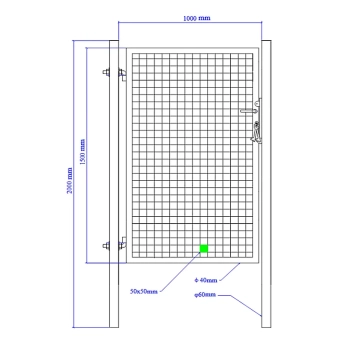 Furtka ogrodowa SX - 1,00 x 1,50 m