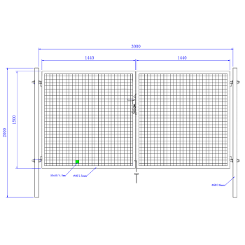 Brama ogrodowa SX - 3,00 x 1,50 m