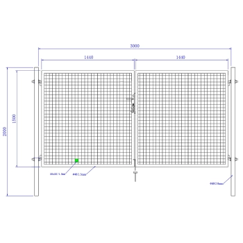 Brama ogrodowa SX - 3,00 x 1,50 m