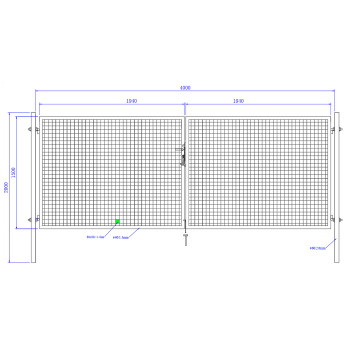 Brama ogrodowa SX - 4,00 x 1,50 m