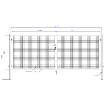 Brama ogrodowa SX - 4,00 x 1,50 m