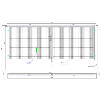 Brama ogrodzeniowa SX 656 - 3,00 x 1,50 m