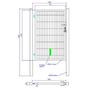 Furtka ogrodowa SX 656 - 1,00 x 1,50 m
