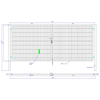 Brama ogrodzeniowa SX 656 - 5,00 x 1,70 m