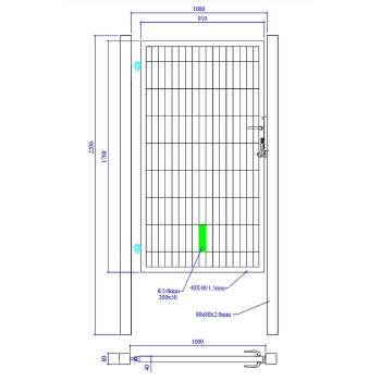 Furtka ogrodowa SX 656 - 1,00 x 1,70 m