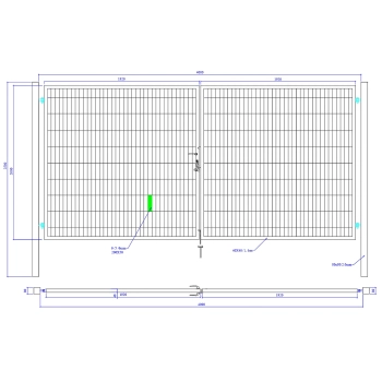 Brama ogrodzeniowa SX 656 - 4,00 x 2,00 m