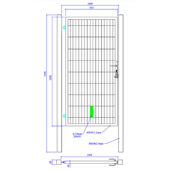Furtka ogrodowa SX 656 - 1,00 x 2,00 m