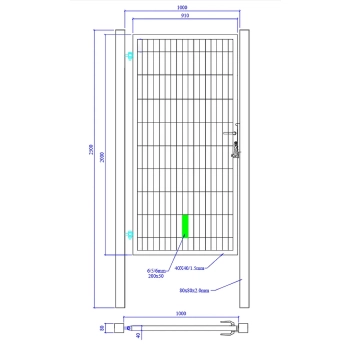 Furtka ogrodowa SX 656 - 1,00 x 2,00 m