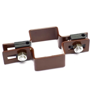 Obejmy do paneli przelotowe - brązowe