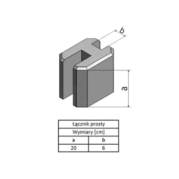 Pustak - łącznik przelotowy do podmurówek betonowych pełnych wys
