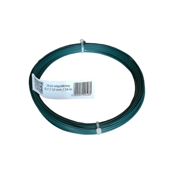 Drut wiązałkowy powlekany PCV - 0,7 / 1,0 mm / 24 m - zielony