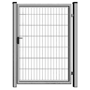 Furtka PRO wypełniona panelem 2D szary