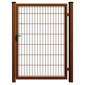 Furtka PRO wypełniona panelem 2D brązowy