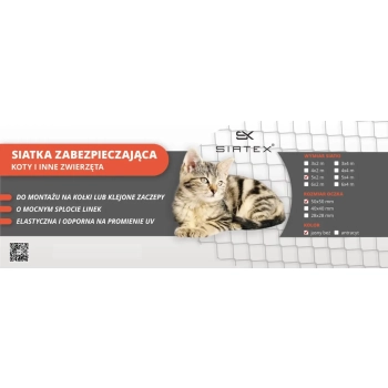 Siatka zabezpieczająca 50x50mm / 5x2m - antracyt