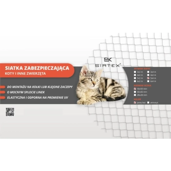 Siatka zabezpieczająca 50x50mm / 5x4m - antracyt