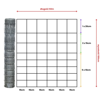 Siatka leśna - 100/9/15 M - 50 m