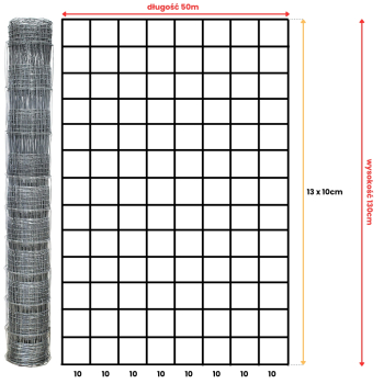 Siatka leśna - 130/14/10 L - 25 m
