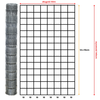 Siatka leśna - 140/15/10 L - 25 m
