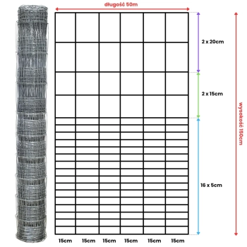 Siatka leśna - 150/21/15 G16 - 50 m