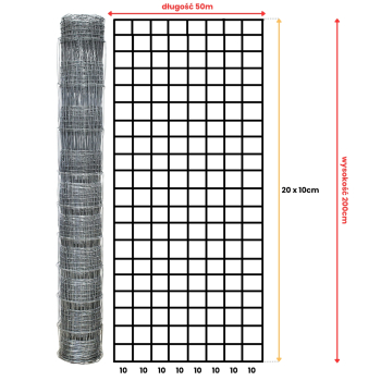 Siatka leśna - 200/21/10 L - 25 m