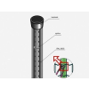 Słupek ogrodzeniowy do siatki zgrzewanej